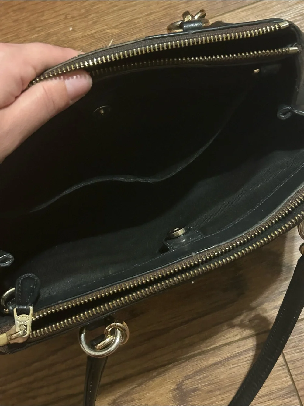 Coach Christie Carryall Black Shoulder Bag small